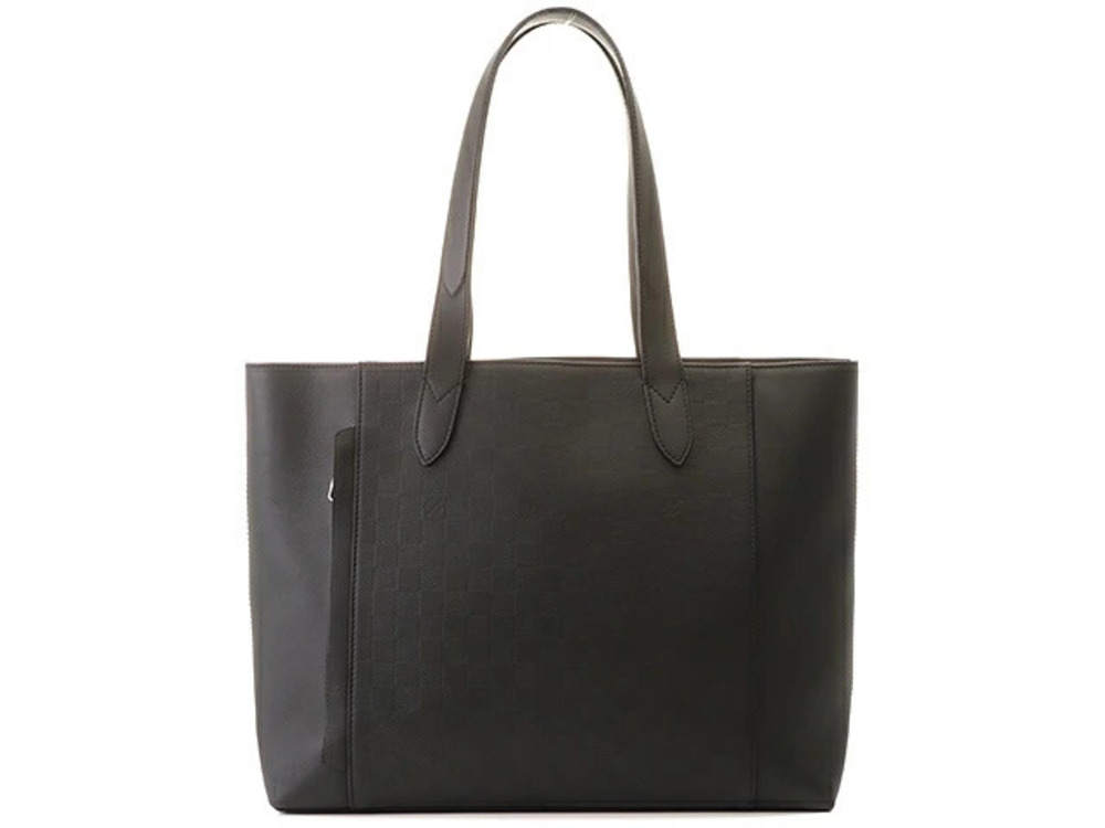 LOUIS VUITTON Cabas Voyage Tote Bag Damier Infini Onyx Black around